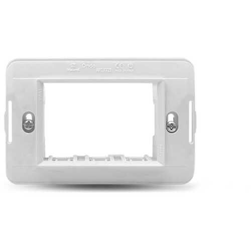 Πλαστικό στήριγμα 3 module λευκό