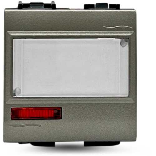 Μπουτόν επιγραφής με λυχνία 220V σατινέ