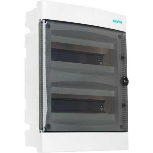 Πίνακας xωνευτός Άθως 2x12θ διάφανη πόρτα IP40