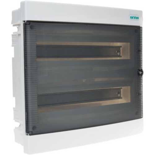 Πίνακας xωνευτός Άθως 2x18θ διάφανη πόρτα IP40