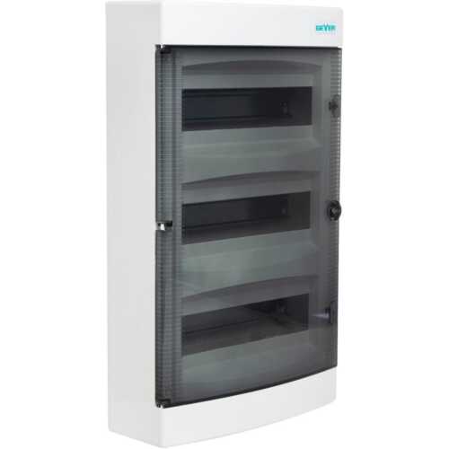 Πίνακας xωνευτός Άθως 3x12θ διάφανη πόρτα IP40