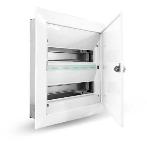 Πίνακας xωνευτός Ηρακλής 2x12θ αδιάφανη πόρτα με κλειδαριά IP30