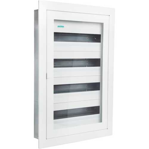 Πίνακας xωνευτός Άτλας 4x20θ διάφανη πόρτα IP30