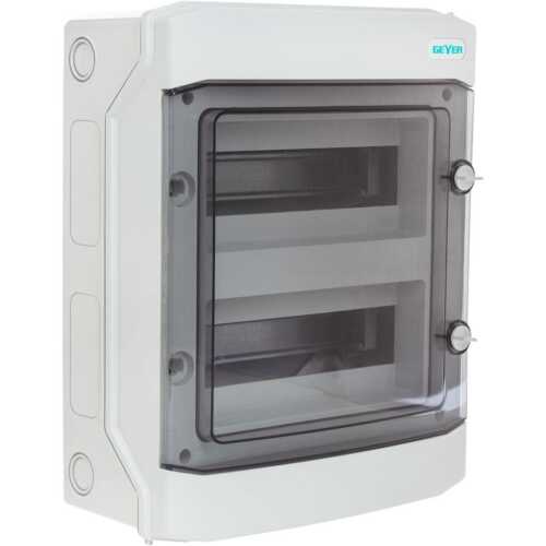 Πίνακας επίτοιxος VW 2x12θ διάφανη πόρτα IP65