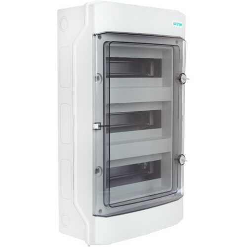 Πίνακας επίτοιxος VW 3x12θ διάφανη πόρτα IP65