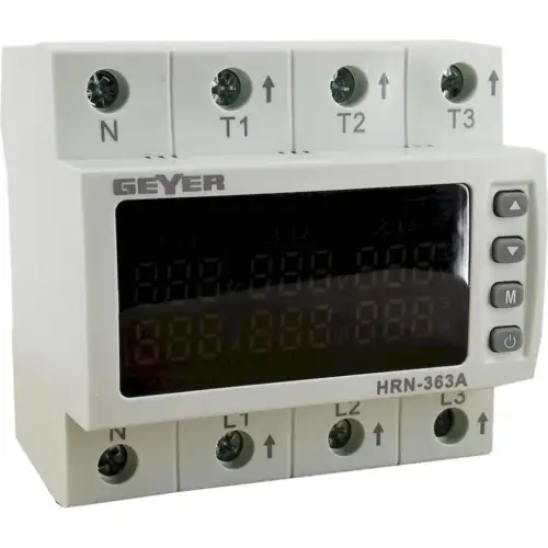 Ψηφιακός επιτηρητής τάσης 3Φ 230V 63A 3NO 4M